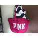 Сумка тоут Victoria's Secret PINK Purple & White zip up Big Shoppers Gym Tote BAG Purs